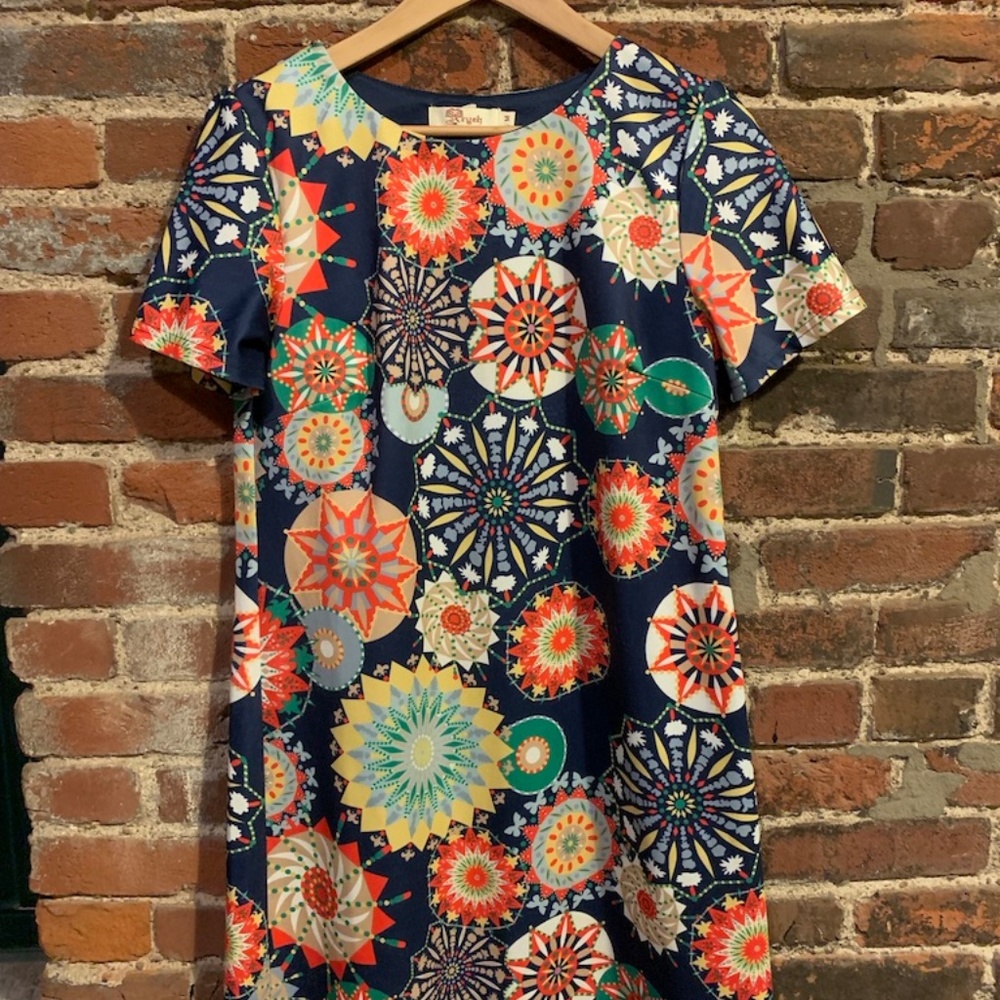 Fun patterned T-shirt dress!!
